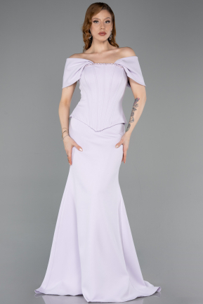 Robe de Soirée Longue Lilas ABU6002