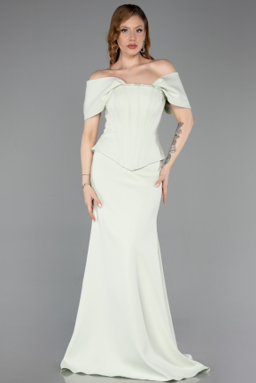 Robe de Soirée Longue Menthe ABU6002