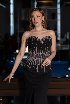 Robe de Soirée Longue Noir ABU5997