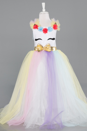 Robe de Soirée Enfants Longue Rinçage ABU5909