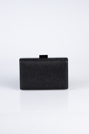 Sac de Soirée Luxe Argenté Noir V275