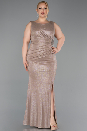 Robe De Soirée Grande Taille Longue Or ABU5231
