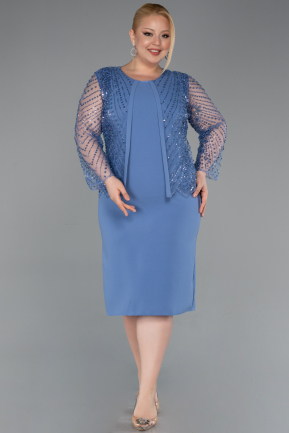 Robe De Soirée Grande Taille Midi Indigo ABK2417