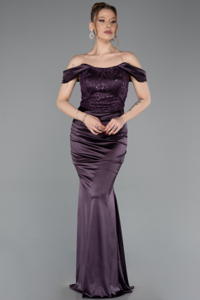 Robe de Soirée Longue Violet ABU6078