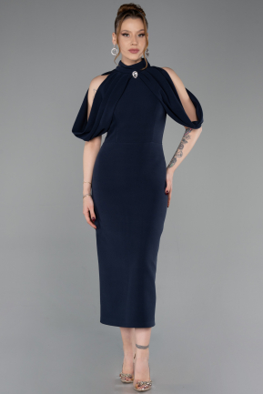 Tenue De Soirée Midi Bleu Marine ABK2517