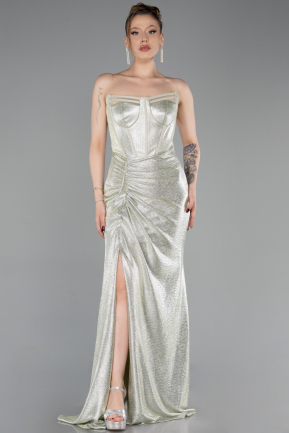 Robe de Soirée Longue Menthe ABU6111