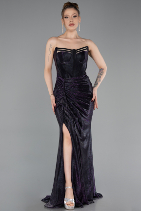 Robe de Soirée Longue Violet ABU6111