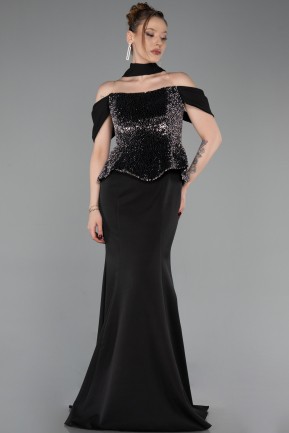 Robe de Soirée Longue Noir ABU6094