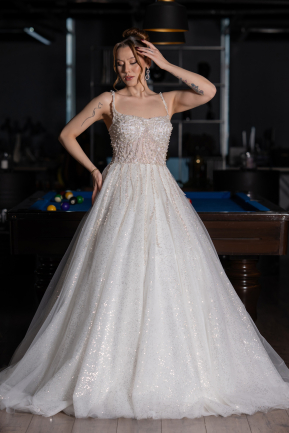 Robes de Mariage Longue Blanc ABG191