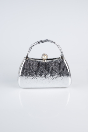 Sac de Soirée Luxe Cristal Argent KC752