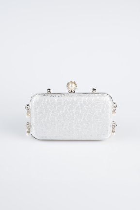 Sac de Soirée Luxe A motifs Argent KC714