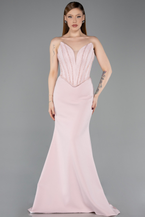 Robe De Soirée Longue Poudre ABU5568