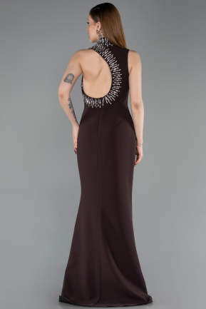 Robe Queue de Poisson Longue Brun ABU6128