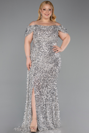 Robe De Soirée Grande Taille Longue Beige ABU5232