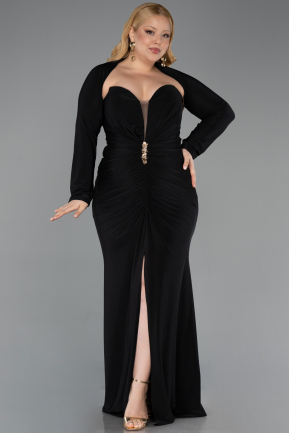 Robe De Soirée Grande Taille Longue Noir ABU6097