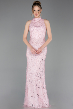 Robe De Soirée Longue Poudre ABU4791