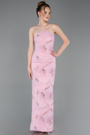 Robe De Soirée Squameuse Longue Poudre ABU5713