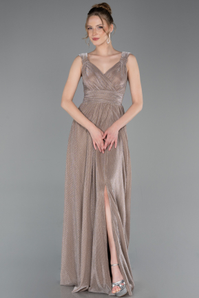 Robe De Soirée Longue Bronze ABU6045