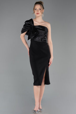 Robe de Cérémonie Midi Noir ABK2625