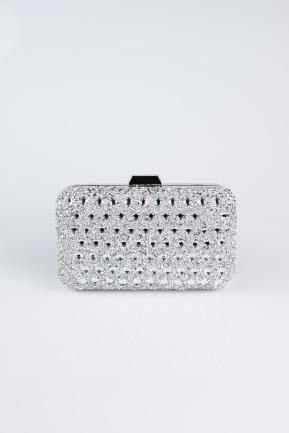Sac De Soirée Luxe Argent SH827