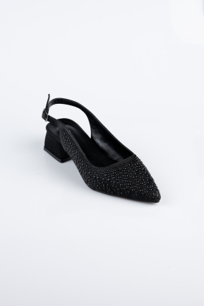 Chaussure De Soirée Perlé Noir AB2100