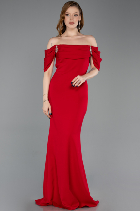 Robe de Soirée Longue Rouge ABU6167