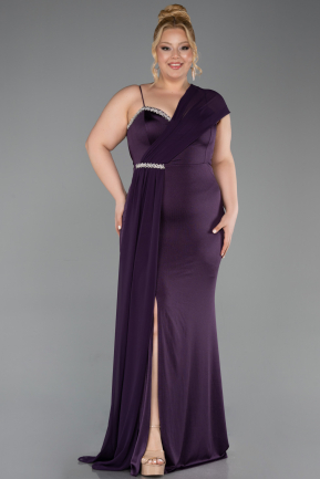 Robe Grande Taille Longue Violet ABU5827