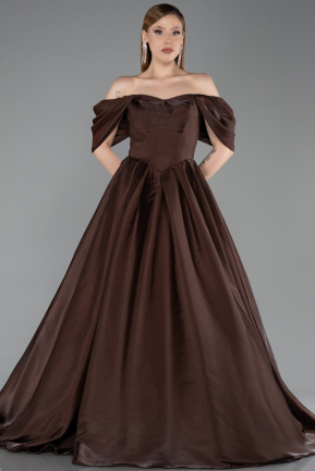 Robe de Soirée Longue Brun ABU6191