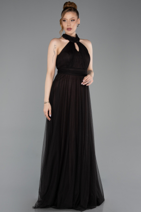 Robe De Soirée Grande Taille Longue Brun ABU3253
