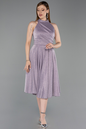 Robe de Cérémonie Midi Lilas ABK2638