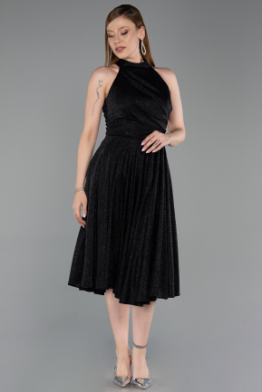 Robe de Cérémonie Midi Noir ABK2638