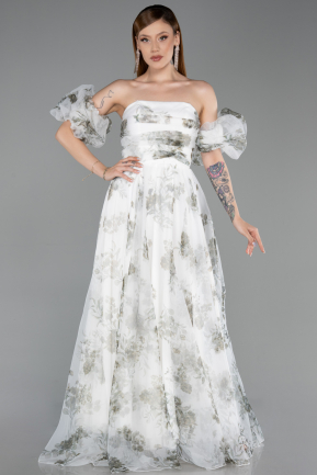 Robe de Soirée Longue Kaki ABU6228