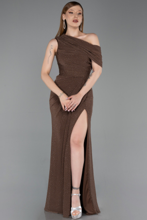 Robe de Soirée Longue Brun ABU6240