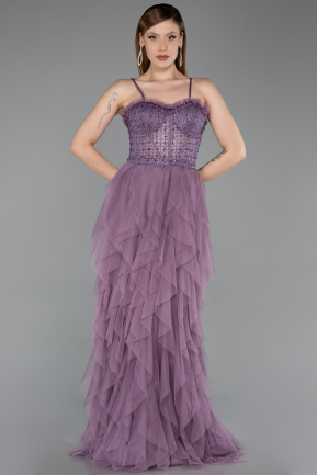 Robe de Soirée Longue Lavande ABU6245