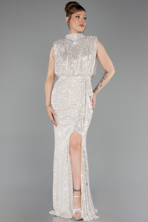 Robe De Soirée Squameuse Longue Vison ABU2752