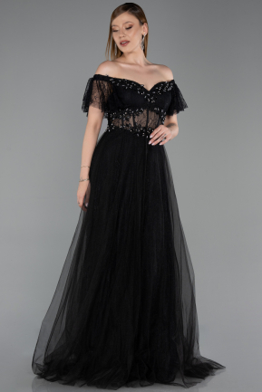 Robe de Soirée Longue Noir ABU6244