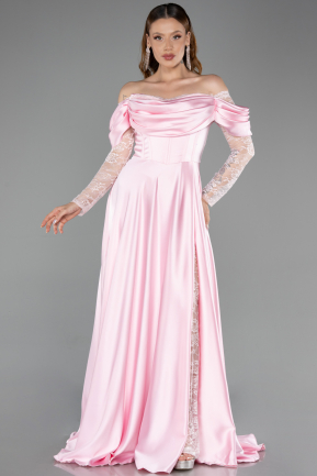 Robe de Soirée Satin Longue ABU5054