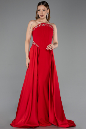 Robe de Soirée Longue Rouge ABU6279