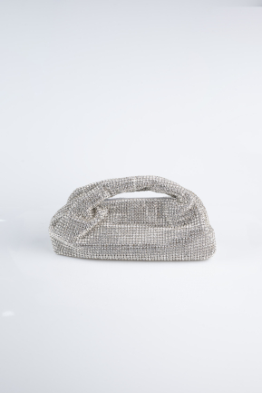 Sac De Soirée Pierreux Argent MN973