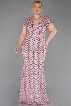 Robe De Soirée Grande Taille Longue Squameuse Poudre ABU6282