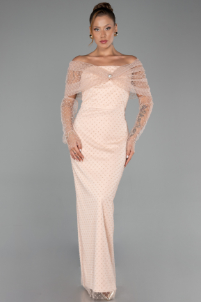 Robe De Soirée Perlé Longue Or ABU5550