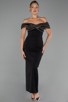 Robe De Soirée Midi Noir ABK2658
