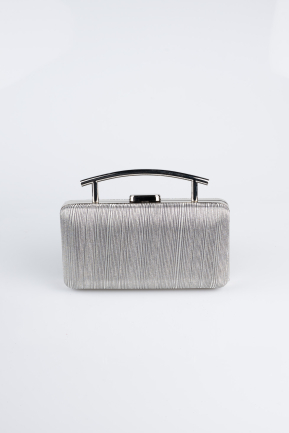 Sac de Soirée Luxe Coupe Au Laser Platine SH857