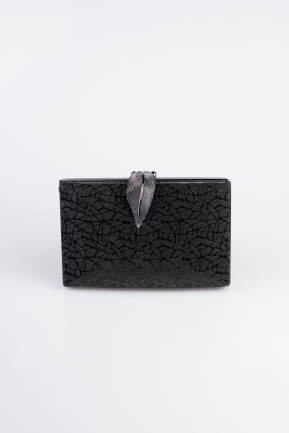 Sac de Soirée Luxe A motifs Noir KC713