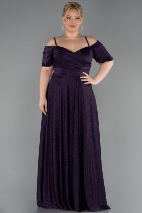 Robe de Soirée Grande Taille Longue Violet ABU6333