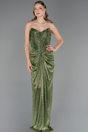 Robe de Soirée Longue Kaki ABU6370