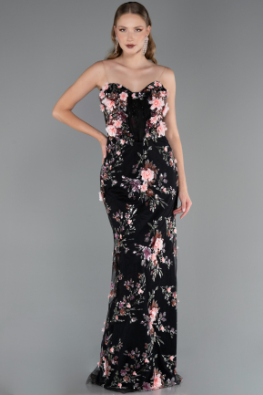 Robe de Soirée Longue Noir ABU6299