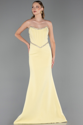 Robe de Soirée Longue Jaune ABU5747