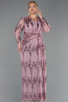 Robe De Soirée Grande Taille Longue Squameuse Poudre ABU6493