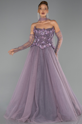 Robe de Soirée Longue Lavande ABU6523